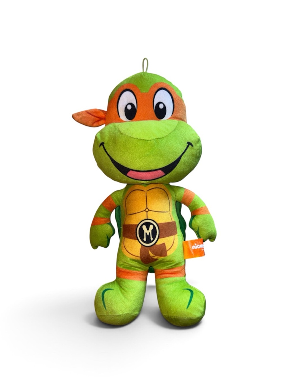 TNMT Michaelangelo Green w/Orange Masked Turtle Plush Toy - Soft Character Doll